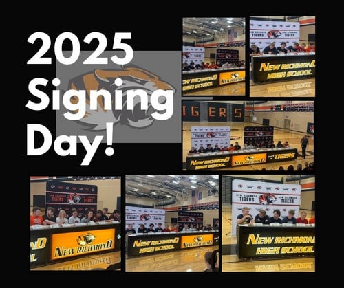 student athletes signing their letters of intent