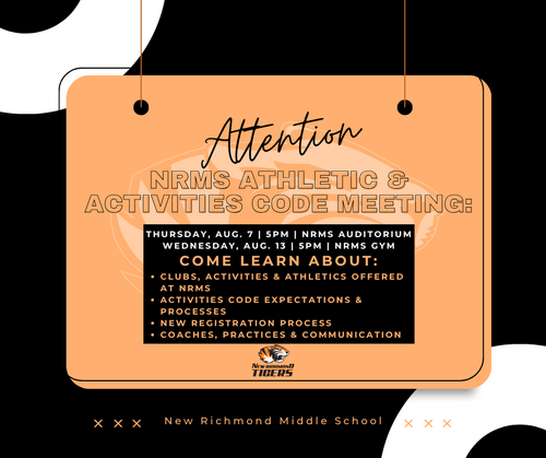 athletic code meeting dates