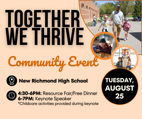 Together we thrive graphic. all information in text below