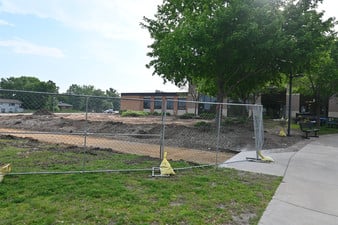 construction in front of Middle School