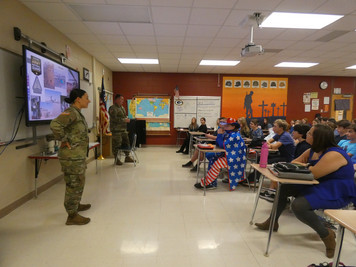 veterans speaking to a class