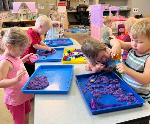 4k students playing and smiling photo collage